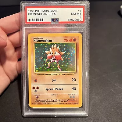 PSA 8 - Pokémon TCG Hitmonchan Base Set 7/102 Holo Unlimited Holo Rare • $45