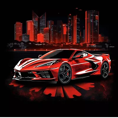 C8 Corvette IA Red | POSTER 24 X 36 INCH • $23.99