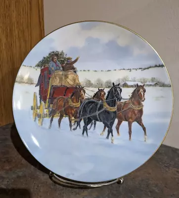 Vtg Christmas 1979 Homeward Bound Horse & Carriage Collector Plate Ron Stewart • $5