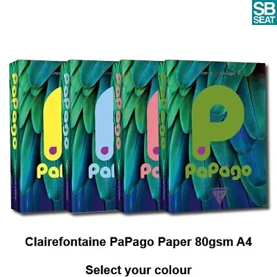 (1-Ream 500-Sheets) Clairefontaine A4 PaPago Paper 80gsm (Select Your COLOUR) • £9.95