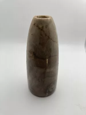 Vintage Brown Beige Marble Vase 5.5 X2.5 X 1 At Top Chip At Bottom • $12.50