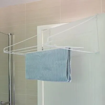 7M Over The Door Airer Clothes Drying Rack Laundry Utility Towel Caravan Rail UK • £8.99