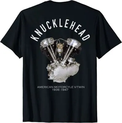 $19.99 • Buy NEW LIMITED KnuckleHead Motorcycle V-Twin Engine Image 1936 Dark Colors T-Shirt
