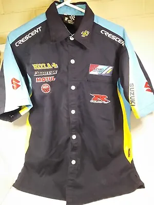 Team Suzuki Moto GP Pit Shirt Button Up Size:unknown Short Sleeve • $29.36