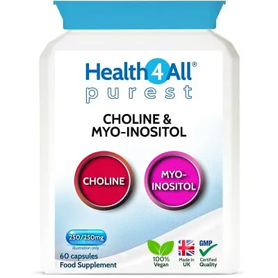 £8.99 • Buy Purest Choline & Inositol 250/250mg Capsules | LIVER HEALTH | MEMORY | LEARNING
