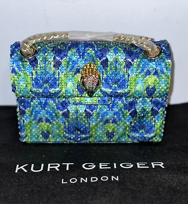 KURT GEIGER LONDON Matthew Williamson Mini Turquoise Floral Shoulder Bag • £185.24