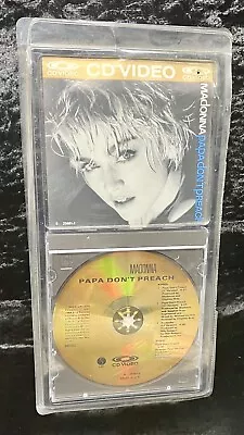 Madonna Sealed Papa Don't Preach 1986 Gold Cdv Longbox Video True Blue Album • $125