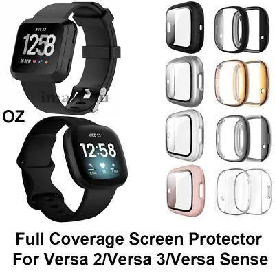 For Fitbit Versa 2 Versa 3 Sense Screen Protector Cover TPU Case Full Coverage • $4.99