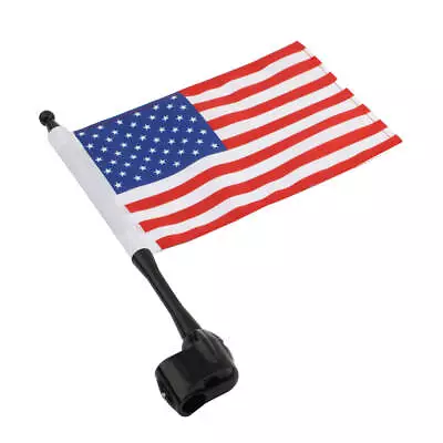 Motorcycle Rear Luggage Rack Mount American USA Flag Pole For Honda GL1800 01-11 • $14.99