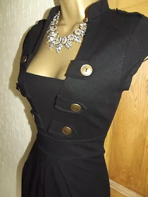 £25 • Buy JANE NORMAN ❤️ Gorgeous Black Military Dress Party/Work Office Size 8 10
