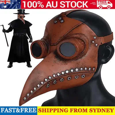 Party Hoilday Cosplay Full Face Mask Plague Doctor Long Nose Beak Bird Crow Mask • $9.89