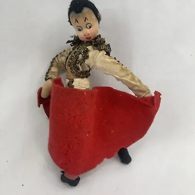 Expressive Vintage Spanish Nistis Matador Doll Cloth Stuffed White/ Red  • $10