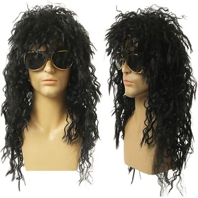£7.16 • Buy New Long Curly Synthetic Wigs For Men Cosplay Wigs Male Curly Hair Blonde Wig