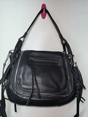 $49.99 • Buy Joelle Hawkens Black Leather Zippered Crossbody/Shoulder Bag