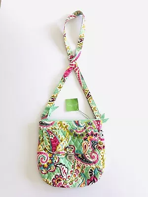NWT Vera Bradley Hipster Crossbody Bag Mint Green Paisley Floral - Tutti Frutti • $33.47
