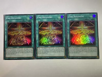 3 X Fire Recovery AGOV-EN059 1st Edition Super Rare Yugioh Playset • £1.30