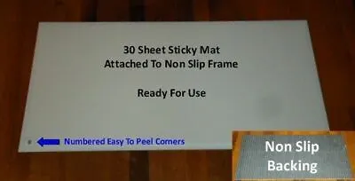 £77.99 • Buy 18x36 Tacky Mat, ONE Sticky Mat With ONE Non Slip Frame,In Stock-White