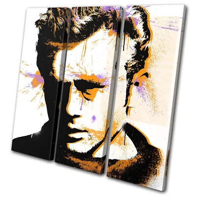 James Dean Movie Star Iconic Celebrities TREBLE CANVAS WALL ART Picture Print • £44.99