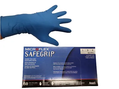 Microflex SG-375 SafeGrip Extra Thick Latex Medical Exam Gloves - 50 Count • $17.99