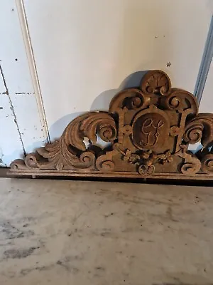 Antiques Woodcarved Pediment • $195