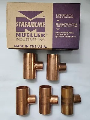 1-1/4  X 1-1/4  X 3/4  Copper  Reducing Tee ( Only Sale Box Of 5 Pcs ) • $49.99