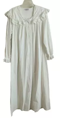 J Peterman Co White Cotton Victorian Lace Long Vintage Nightgown Sz M • $60
