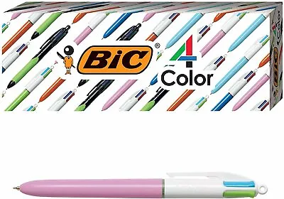NEW BIC 4-Color Ballpoint Pen (1.0 Mm) Assorted Inks 4-Count - AM4PLEC-A-AST • $10.99