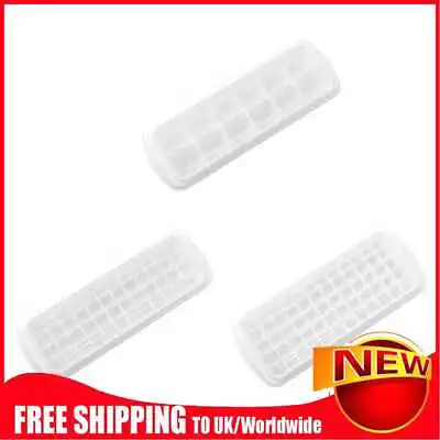 Plastic Freezer Molds 12 Grids Square Ice Cube Molds Ice Block Maker For Drinks • £4.90