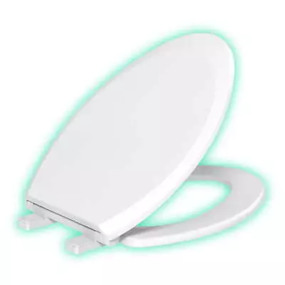 Night Glow ( Green Glow) Soft Close Elongated Toilet Seats In White • $27.73