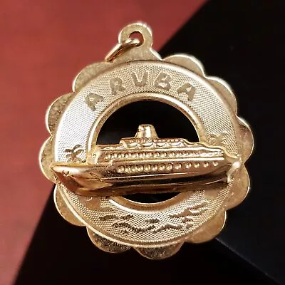 Vintage Aruba Travel Charm 12K Gold Filled Signed CREA With Ship Rare Find • $34.99