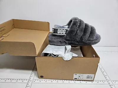 UGG Fluff Yeah Slide Women's Thick Sole Slippers Size 8 Gray • $38.49