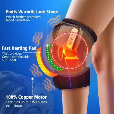 £23.99 • Buy Knee Joint Massager Heated Therapy Pain Relief Physiotherapy Vibration Machine