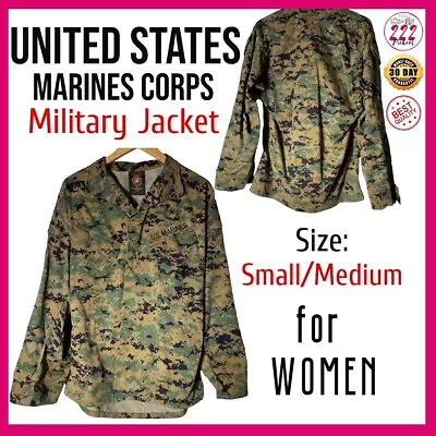 United States Marines Corps Women's Camouflage Long Sleeve Jacket Size SM REG • $33.99