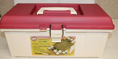 (MP) Wilton® Cake Decorating Portable Tool Caddy Organizer Box W/Lots Of Extras • £20.36