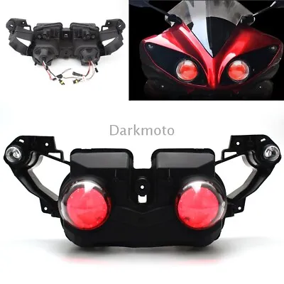 Headlight Assembled Headlamp LED Red Devil Eye Projector For Yamaha YZF R1 09-11 • $451.19