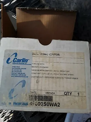 Carlin Electronic Ignitor/With Base For Wayne E Burner Part # 41000-SO-WA2 New • $50