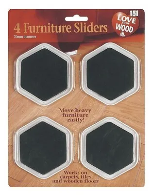 4Pack Heavy Duty Furniture Sliders  Movers Magic Moving Gliders Removal Lift Pad • £7.45