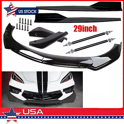 For Chevy Corvette C6 C5 Front Bumper Lip Splitter Spoiler Body Kit Side Skirt • $129.99