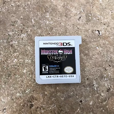 Monster High: 13 Wishes Nintendo 3DS Cartridge Only • $9.95