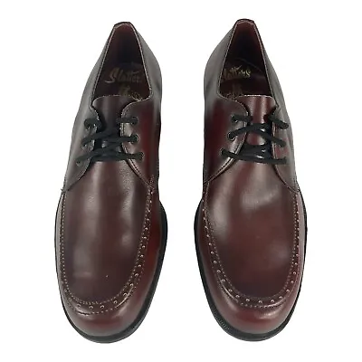 Vintage Slatters Mens Brown Dress Shoes 70's Lace Up Retro Heel Size AU 7 • $59.99