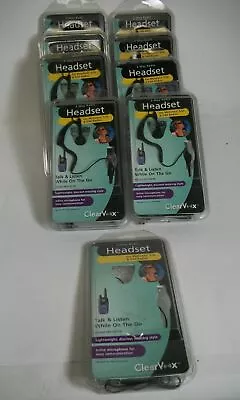 Lot Of 9 2-Way Radio Headsets For Motorola Fr50 & Fr60 Radios ClearVox (TM) • $51.27