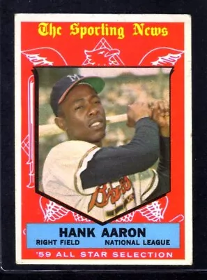 1959 Topps #561 Hank Aaron ALL STAR Milwaukee Braves ~ VG • $50