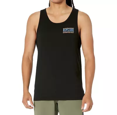 RIP CURL Men's Tank Top CUT OUT - Black - Small - NWT - LAST ONE LEFT • $24