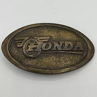 VINTAGE 1970s **HONDA** MOTORCYCLE SOLID BRASS BARON BELT BUCKLE Z5 • $19.99