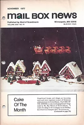 Vintage Cake Magazine Mail Box News November 1977 Maid Of Scandinavia • $4.99