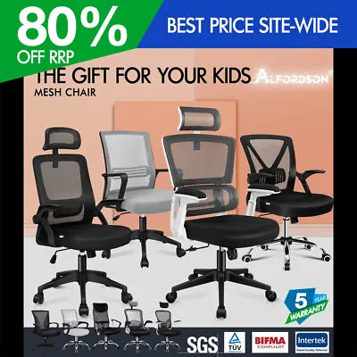 ALFORDSON Mesh Office Chair Executive Fabric Gaming Seat Racing Tilt Computer • $65.95