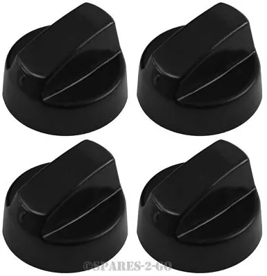 4 X CANDY Oven Cooker Black Hob Flame Burner Hotplate Control Switch Knobs • £9.79