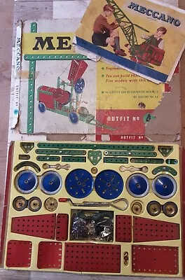 £27.99 • Buy Meccano Outfit 4 1959 Complete Except Tin With Wear To Box & Manual See Des