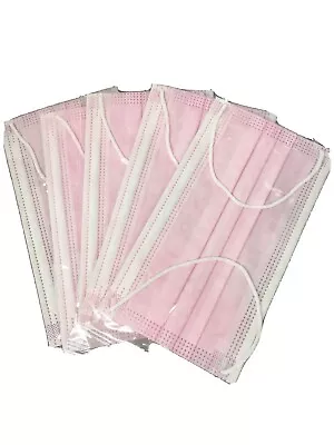 Pink Surgical Masks Individually Wrapped Pack Of 10: Thinking Of Travel? • $9.50
