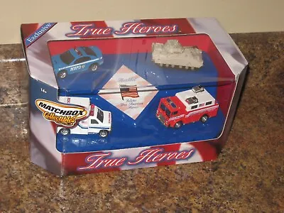 2001 Matchbox Collectibles True Heroes Box Set Ambulance Mustang Fire Truck Tank • $14.99